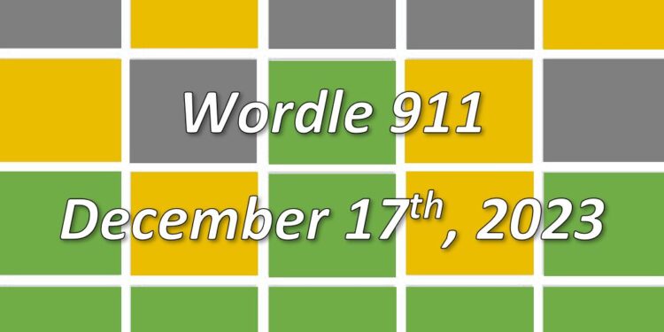 Daily Wordle 911 - 17th December 2023