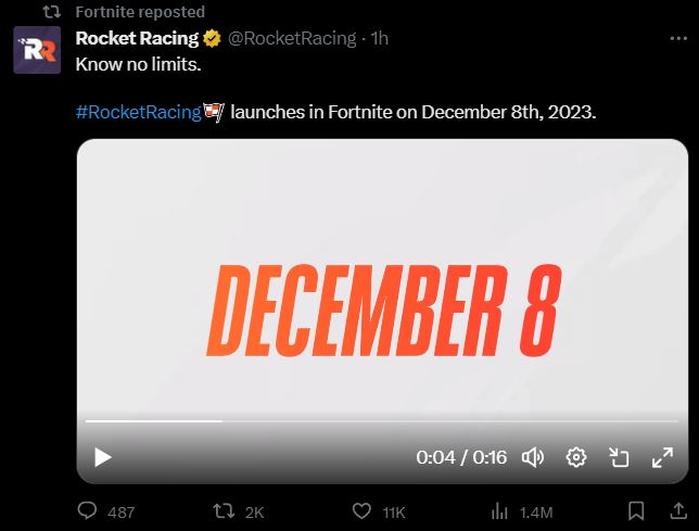 Rocket Racing Fortnite Release Date
