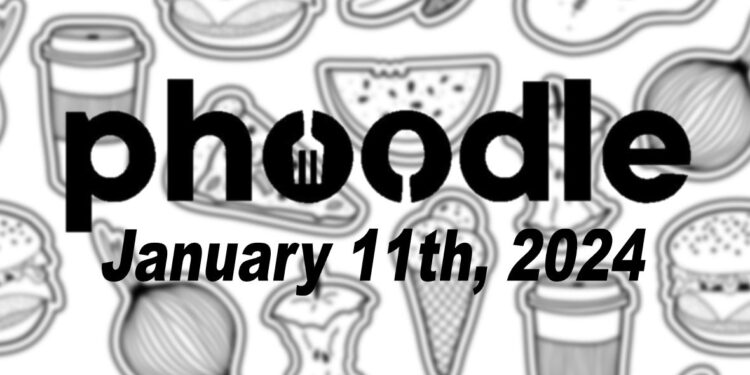 Daily Phoodle - 11th January 2024