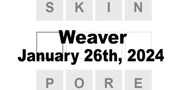 Daily Weaver Answers - 26th January 2024
