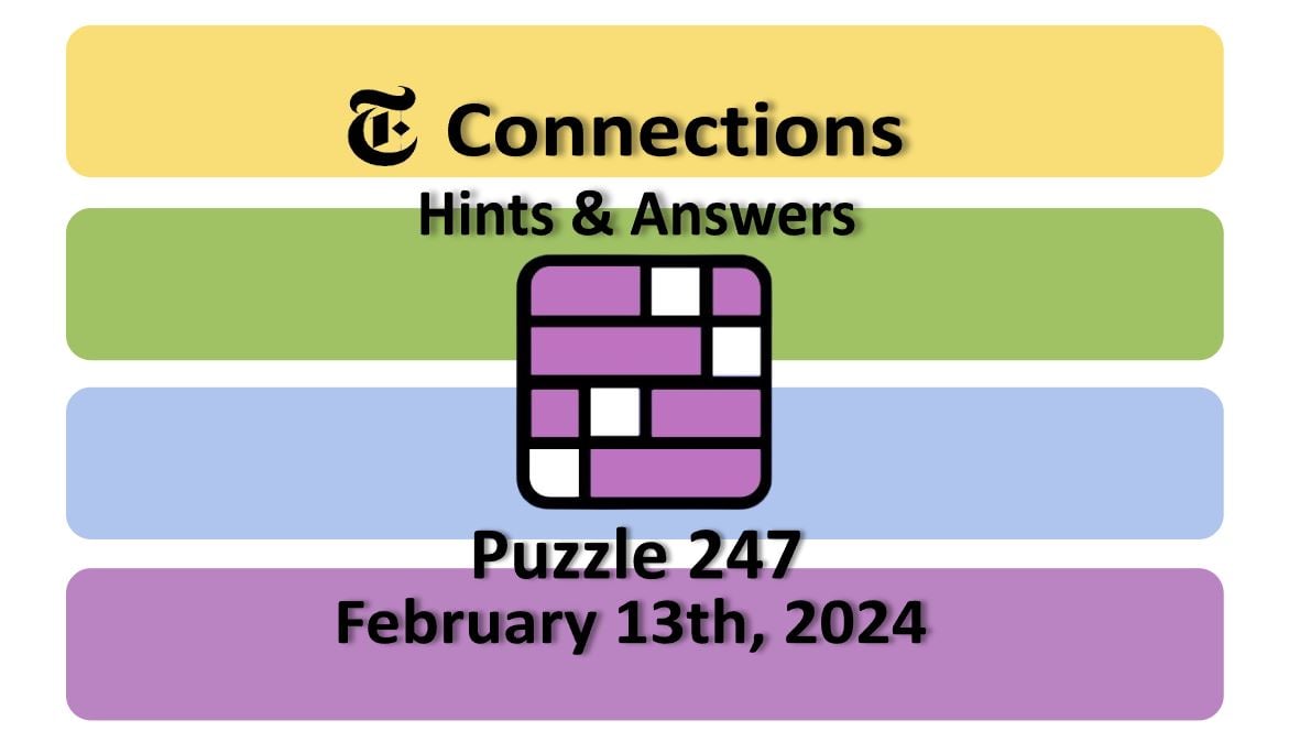 ‘NYT Connections’ Answers Today 247 February 13th, 2024 Hints and