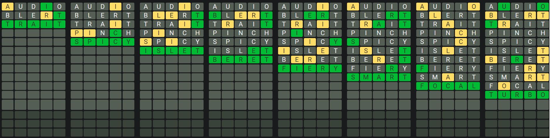 Daily Octordle 790 Sequence Answer - March 24th 2024