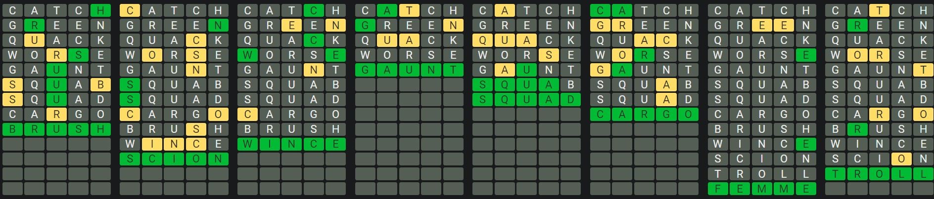 Daily Octordle 796 Rescue Answer - March 30th 2024