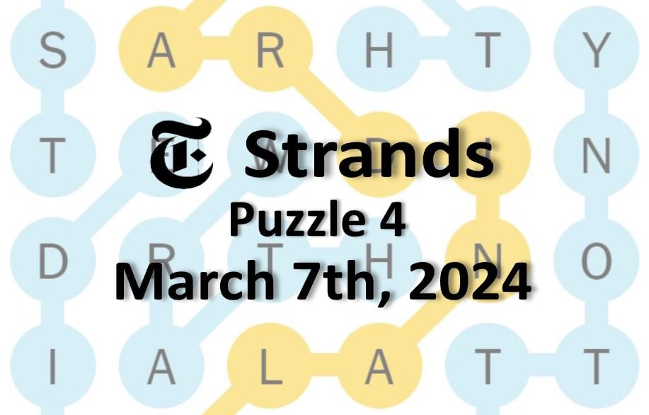 ‘NYT Strands’ Answers Today 4 March 7th, 2024 Word Solutions (3/7/24