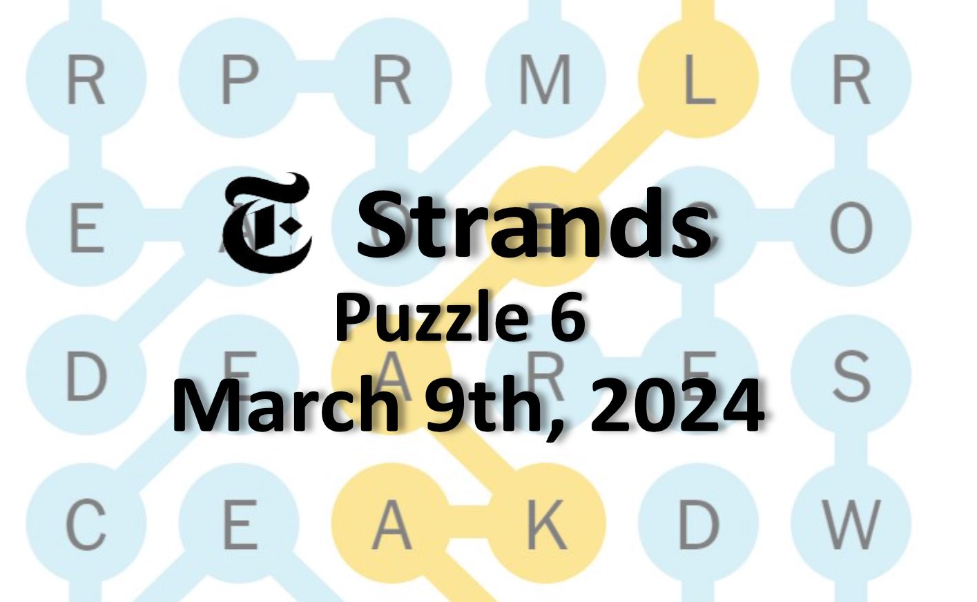 ‘NYT Strands’ Answers Today 6 March 9th, 2024 Word Solutions (3/9/24