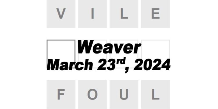 Daily Weaver Answers - 23rd March 2024