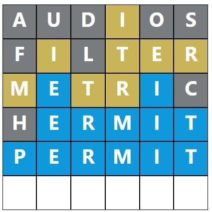 Daily Word Hurdle #1596 Morning Answer - 26th March 2024