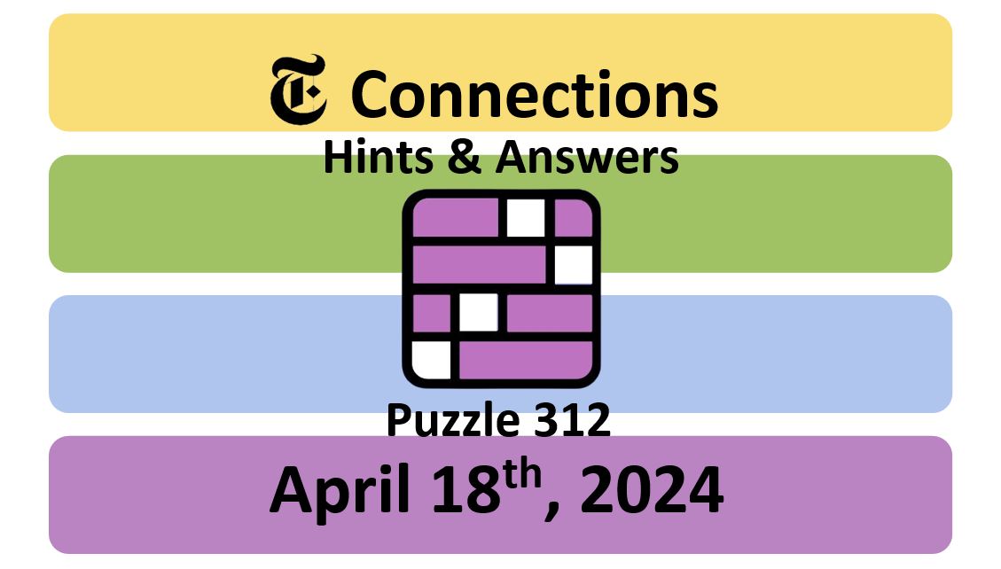 ‘NYT Connections’ Answers Today 312 April 18th, 2024 Hints and