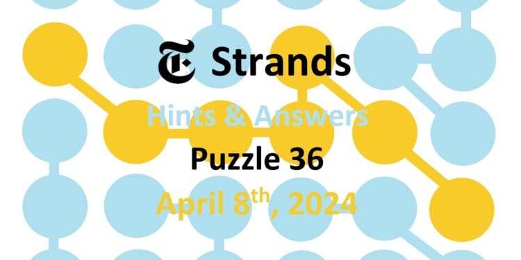 Daily Strands 36 Answers Today - 8th April 2024