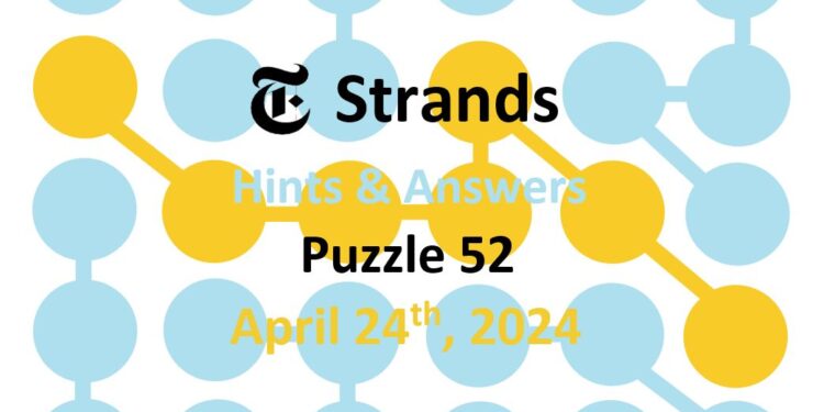 Daily Strands 52 Answers Today - 24th April 2024