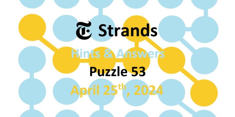 Daily Strands 53 Answers Today - 25th April 2024