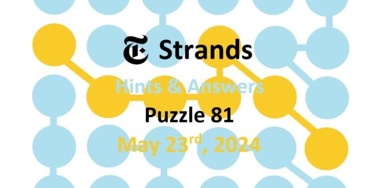 Daily Strands 81 Answers Today - 23rd May 2024