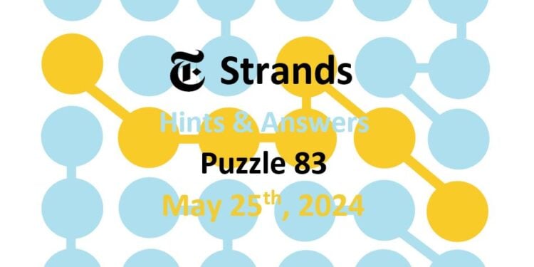 Daily Strands 83 Answers Today - 25th May 2024