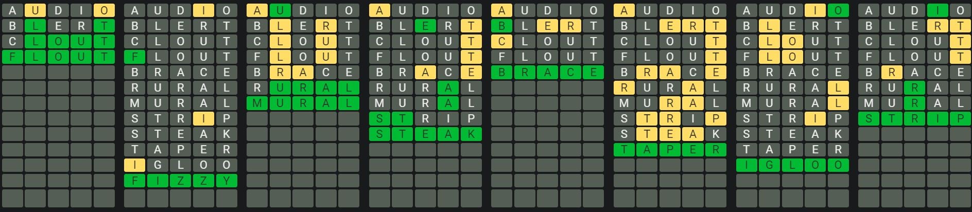 Daily Octordle Answer 881 - June 23rd 2024