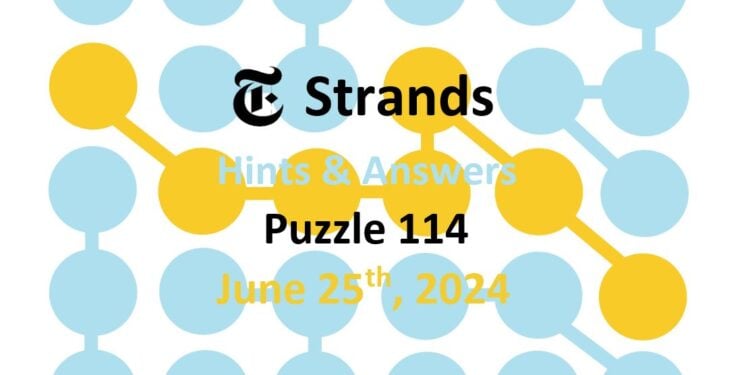 Daily Strands 114 Answers Today - 25th June 2024