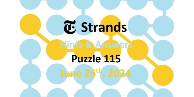 Daily Strands 115 Answers Today - 26th June 2024