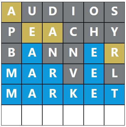 Daily Word Hurdle #1740 Afternoon Answer - 4th June 2024