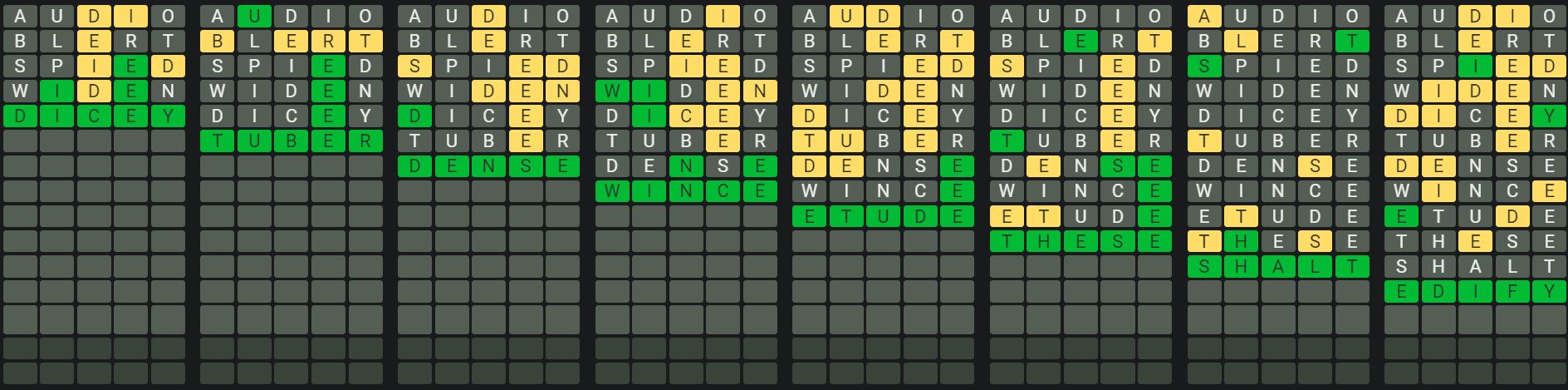 Daily Octordle 895 Sequence Answer - July 7th 2024