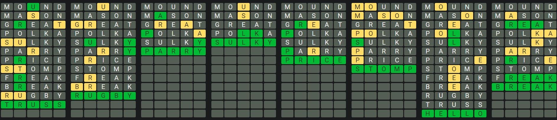 Daily Octordle 900 Rescue Answer - July 12th 2024