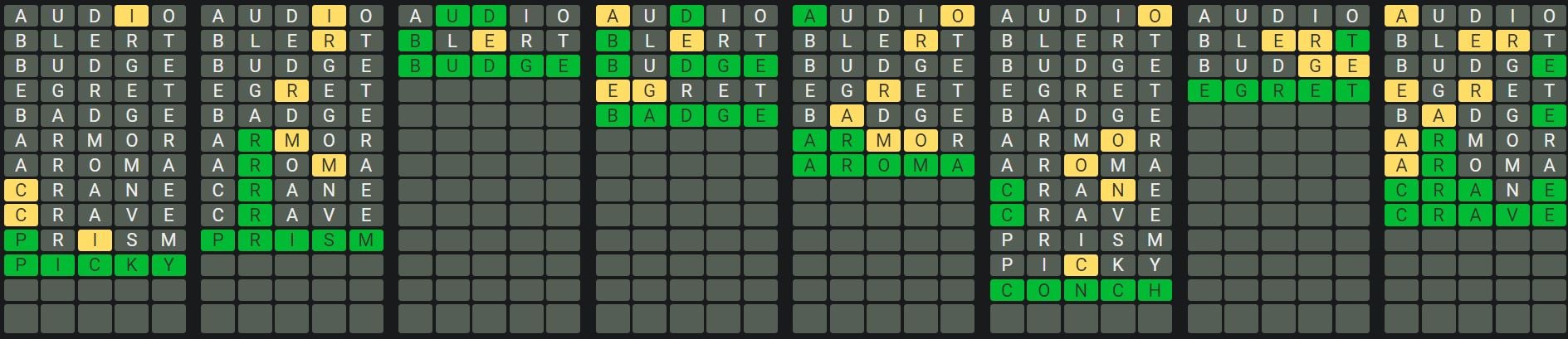 Daily Octordle Answer 901 - July 13th 2024