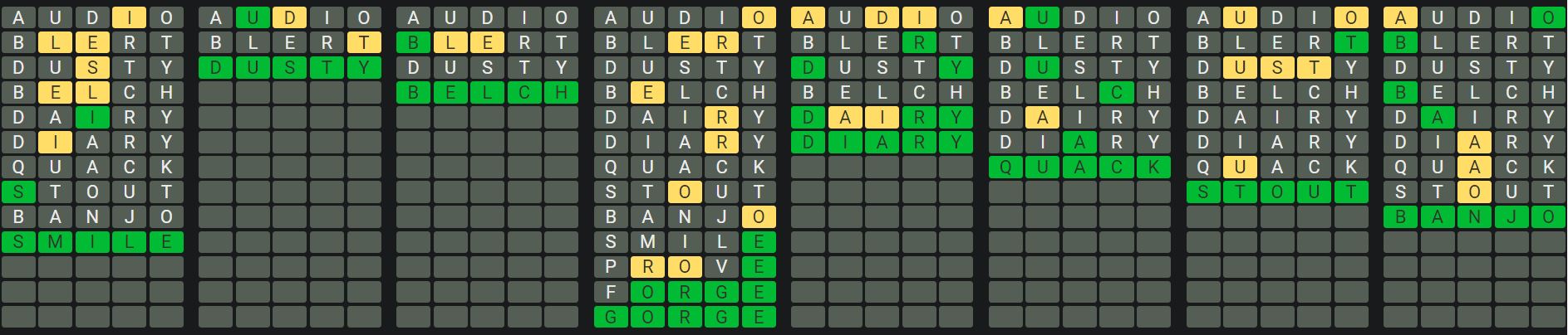 Daily Octordle Answer 919 - July 31st 2024