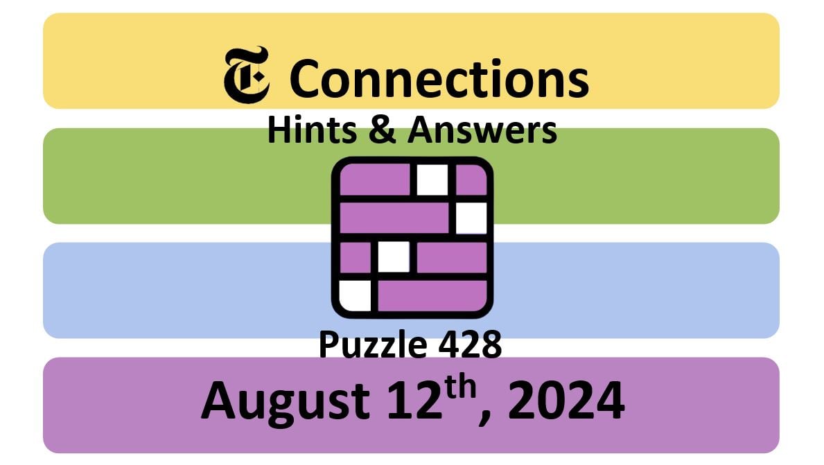 ‘NYT Connections’ Answers Today 428 August 12th, 2024 Hints and