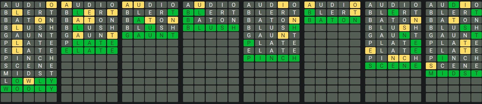 Daily Octordle Answer 929 - August 10th 2024