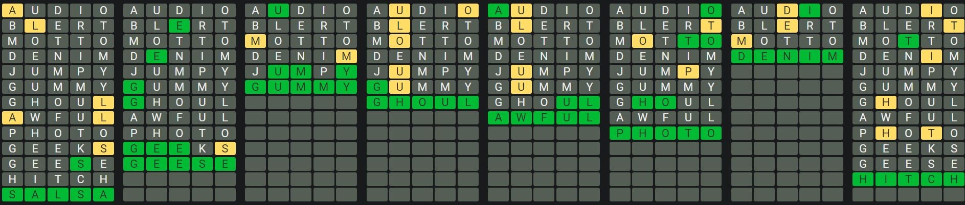 Daily Octordle Answer 947 - August 28th 2024