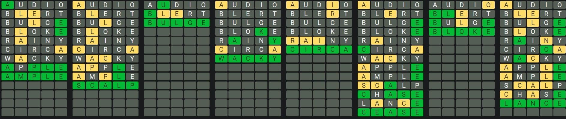 Daily Octordle Answer 960 - September 10th 2024