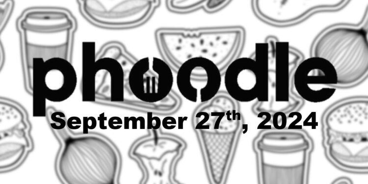 Daily Phoodle - 27th September 2024