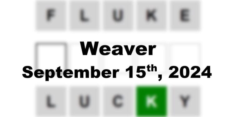 Daily Weaver Answers - 15th September 2024