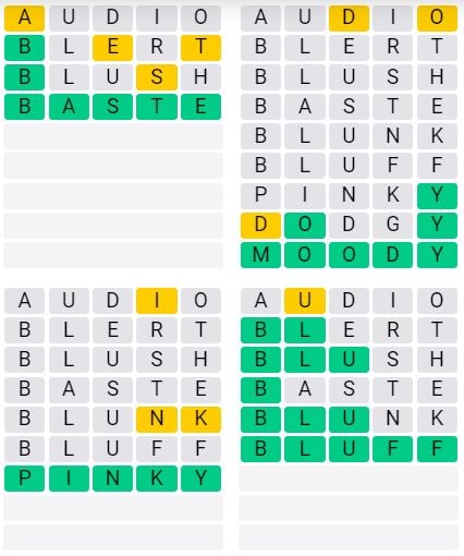 Weekly Quordle 64 Answer - Sept 9th - Sept 15th 2024