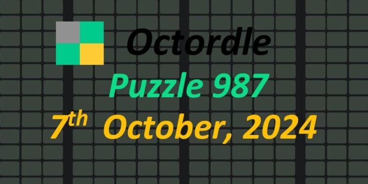 Daily Octordle 7th October 2024 Answers Today 987