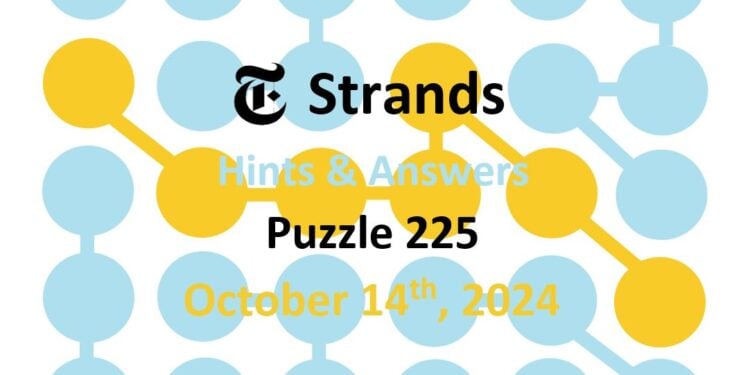 Daily Strands 225 Answers Today - 14th October 2024