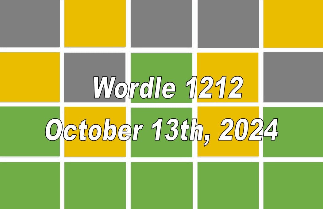 ‘Wordle’ Answer Today 1212 October 13th 2024 Hints and Solution (10