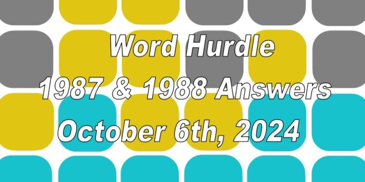 Word Hurdle #1987 & #1988 - 6th October 2024