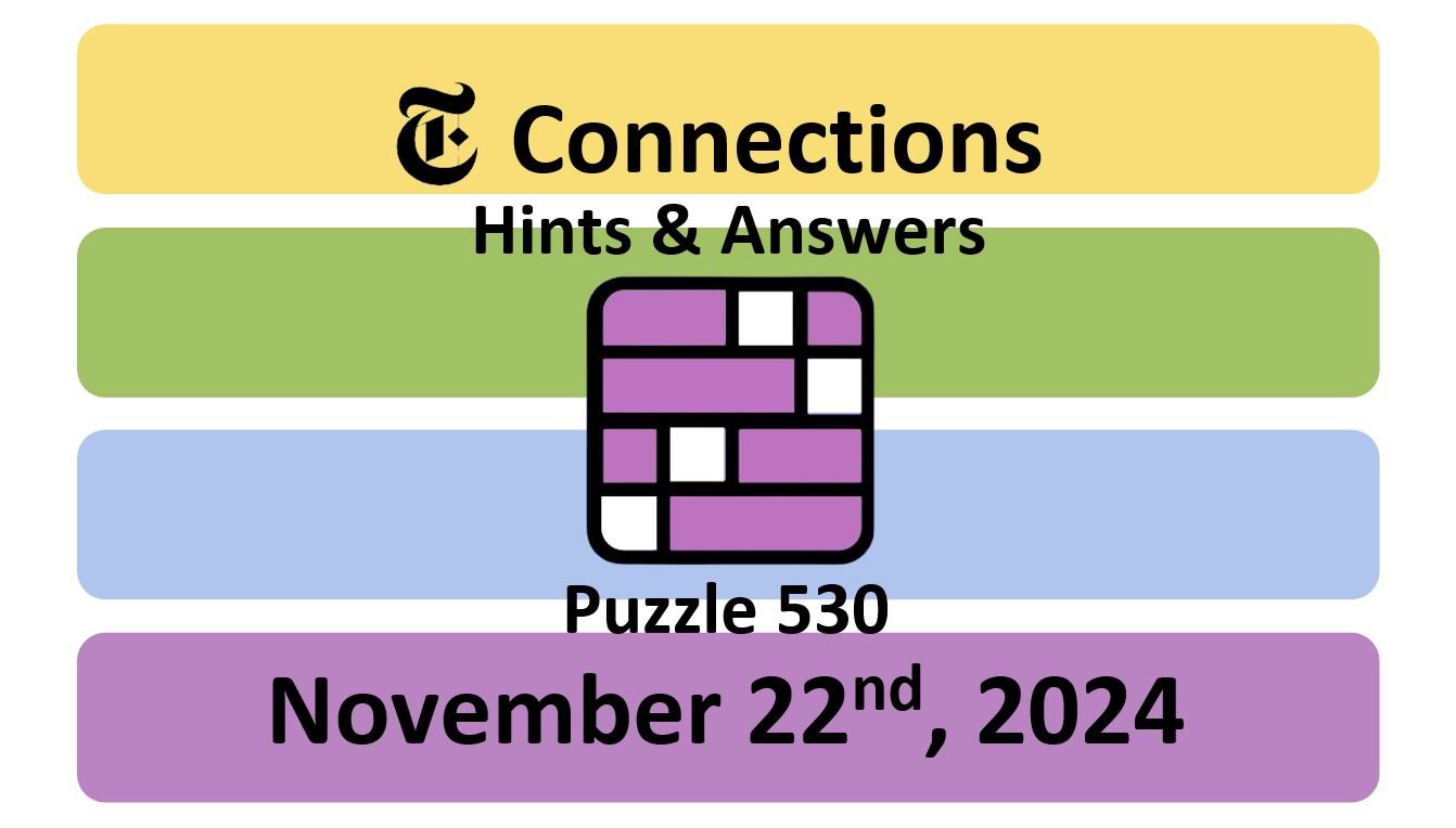 ‘NYT Connections’ Answers Today 530 November 22nd, 2024 Hints and