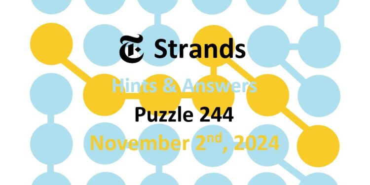 Daily Strands 244 Answers Today - 2nd November 2024