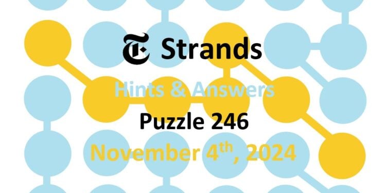 Daily Strands 246 Answers Today - 4th November 2024