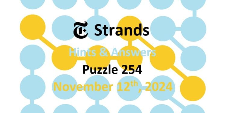 Daily Strands 254 Answers Today - 12th November 2024