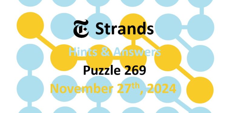 Daily Strands 269 Answers Today - 27th November 2024