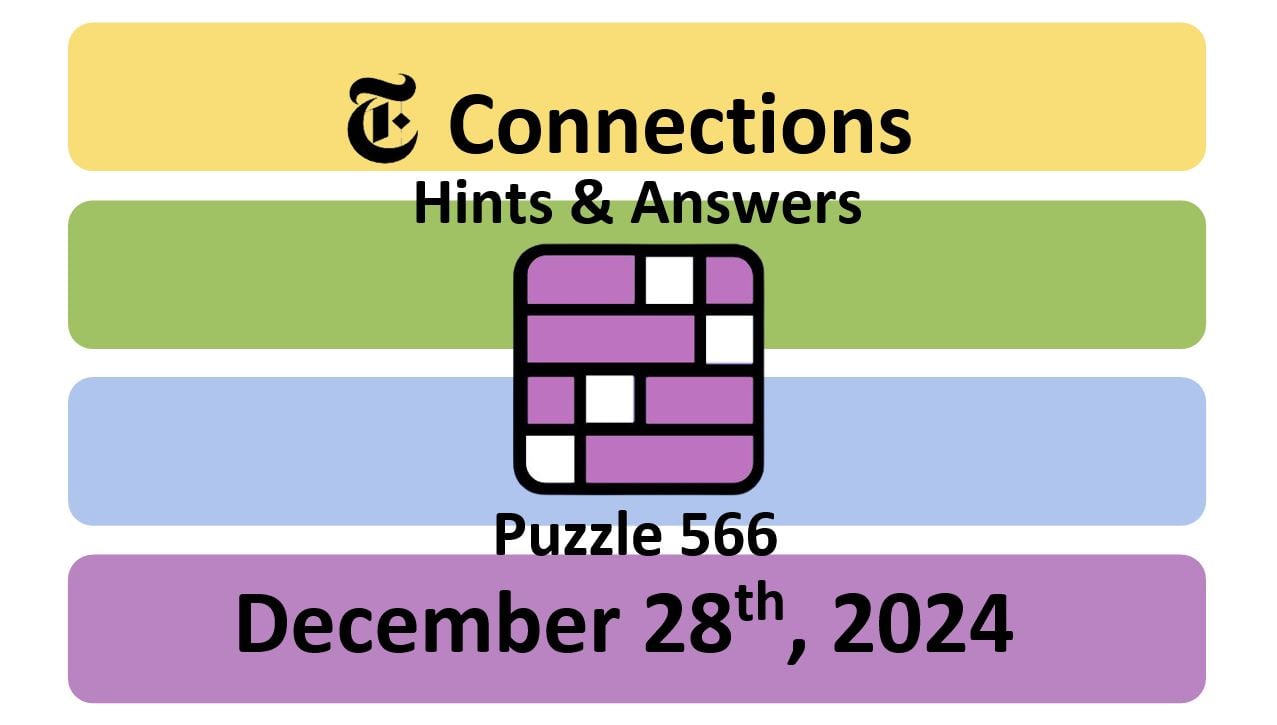 ‘NYT Connections’ Answers Today 566 December 28th, 2024 Hints and