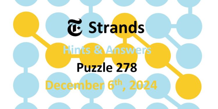 Daily Strands 278 Answers Today - 6th December 2024