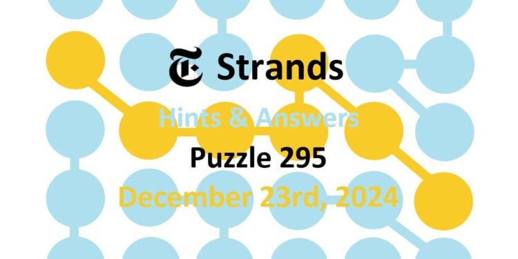 Daily Strands 295 Answers Today - 23rd December 2024