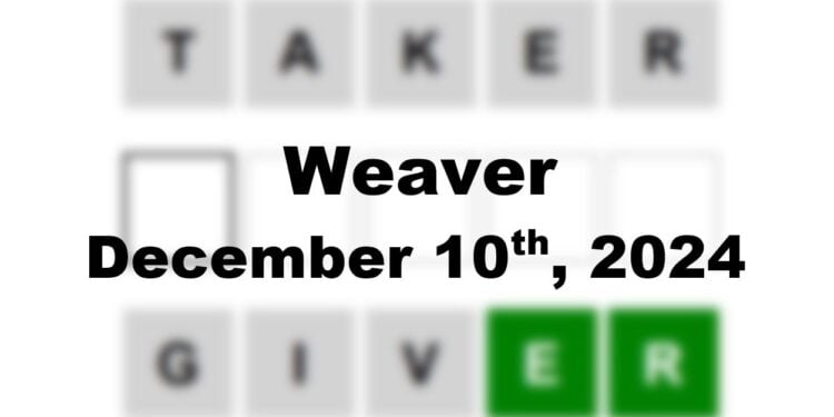 Daily Weaver Answers - 10th December 2024