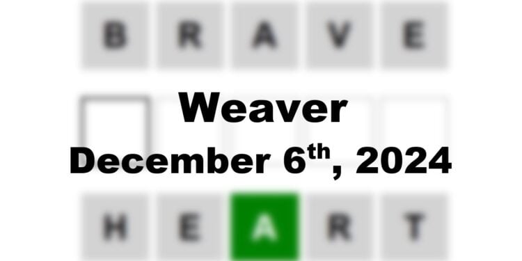 Daily Weaver Answers - 6th December 2024