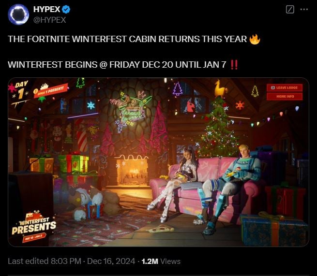 Fortnite Winterfest 2024 Start Date Christmas Event