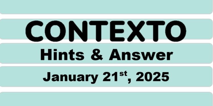 Daily Contexto 856 - January 21st 2025