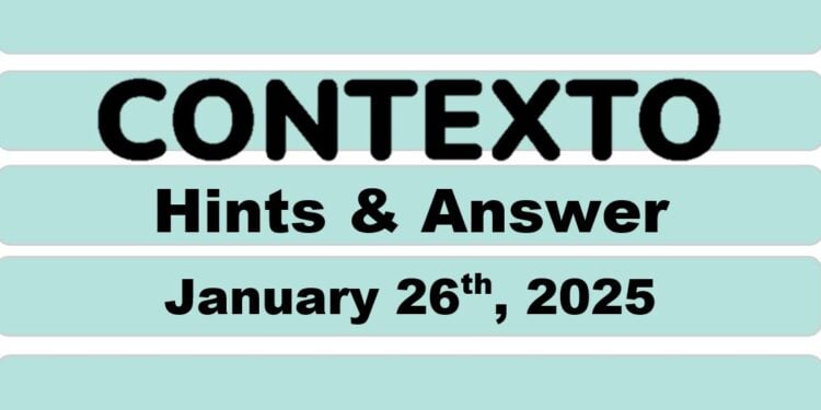 Daily Contexto 861 - January 26th 2025