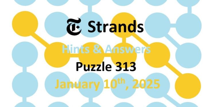 Daily Strands 313 Answers Today - 10th January 2025